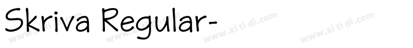 Skriva Regular字体转换